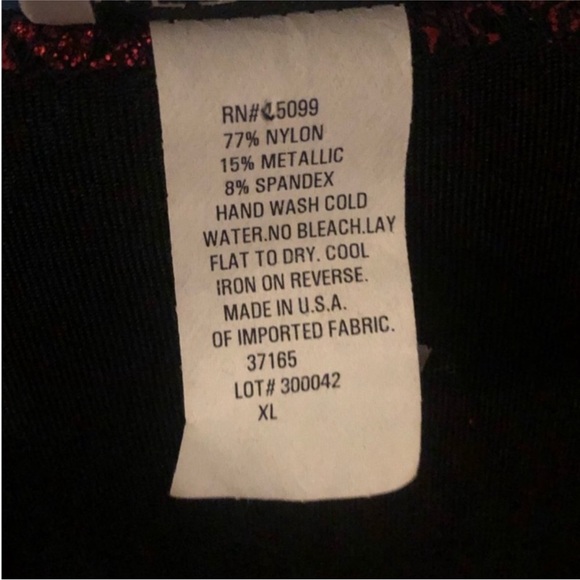 METAPHOR  Black And Red Twist Knot Blouse
With BLING SIZE XL - Picture 5 of 14